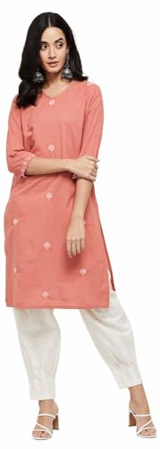 Image of Max Women's Cotton Straight Fit Straight Kurta