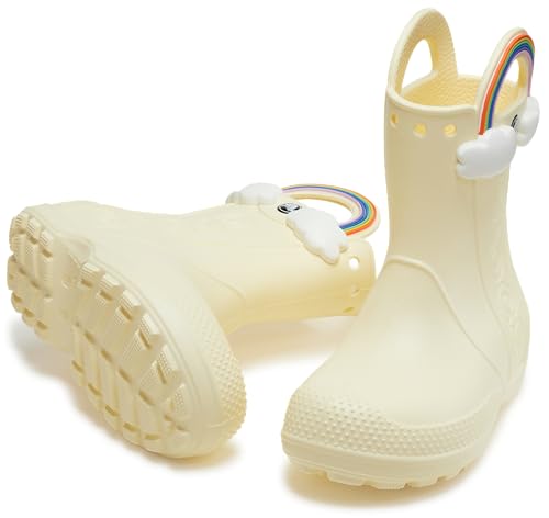 Image of Crocs Kids' Handle It Rain Boots | Waterproof Slip On Shoes | Kids' Rain Boots