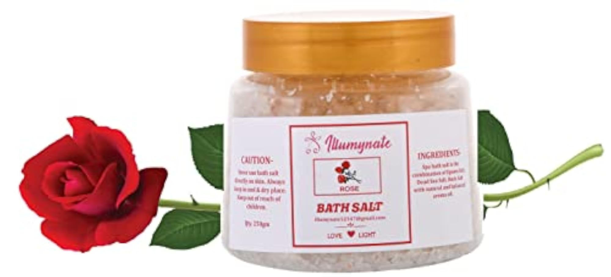 Lavender and Rose Bath Salt, Pack of 2, 250g