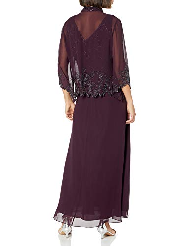 J Kara Women's Size Beaded Jacket Dress Plus2