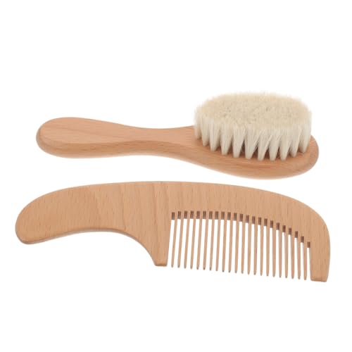 VICASKY Baby Brush Set for Newborns Soft Bristle Hair Baby Brush and Comb Cleaning Brush Scalp Scrubber
