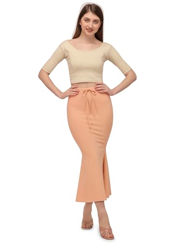 Image of Mehrang Stretchable Saree Shapewear Petticoat for Women, Cotton Blended,Petticoat,Skirts for Women,Shape Wear Dress for Saree