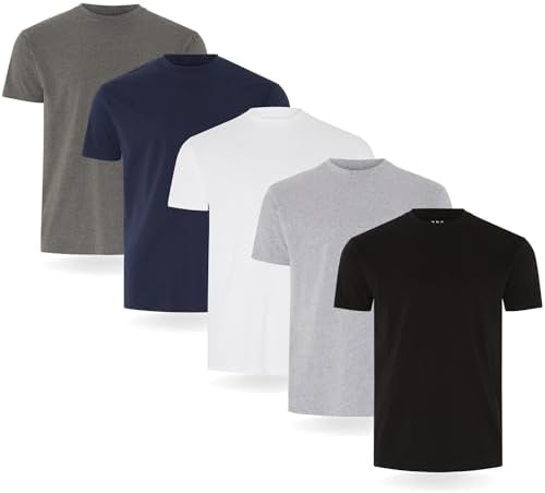 Camiseta FM London Paquete de 3/5 para Hombre - Camisetas de Peso...