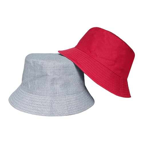 HIQIU Unisex Umkehrbarer Fischerhut Reversibel Bucket Hat Sonnenhut...