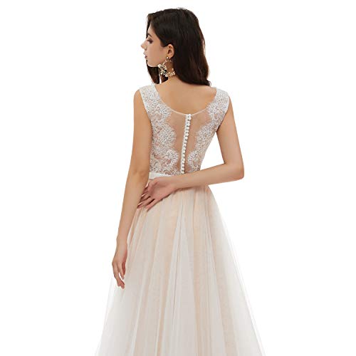 Datangep Spaghetti Chiffon Beach Wedding Dress V Neck A line Bridal Gowns Lace Plus Size Wedding Dress4