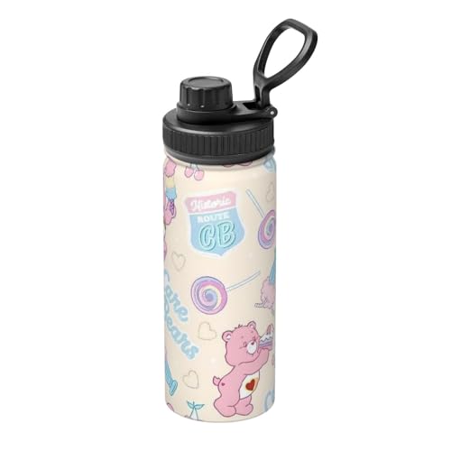 水筒 ケアベア スポーツボトル 真空断熱ケータイマグ 500ml ステンレス製 サーモスカップ ティーカップマグ 保温保冷 耐熱カップ 水カップ