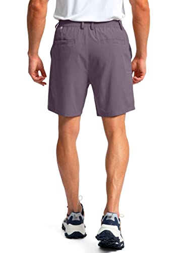 Image of Pinkbomb Men's Golf Shorts with 6 Pockets Stretch Quick Dry Hiking Work Dress Shorts for Men