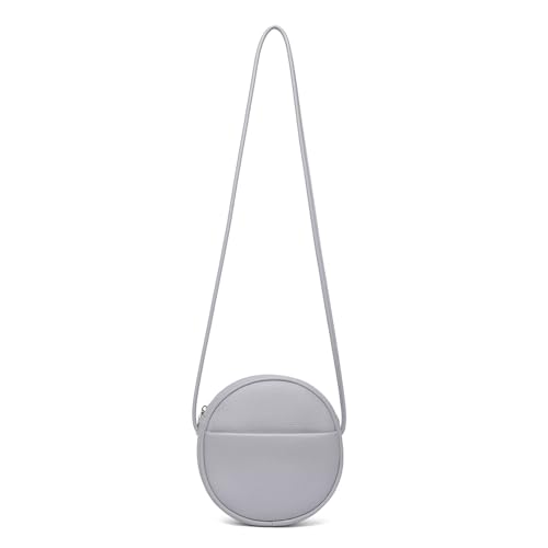 Image of Circle Crossbody Bag for Women NYLON Circle Purse with Zipper Adjustable Knot Shoulder Straps