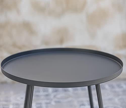 Dehner Beistelltisch Ibiza, ca. Ø 45 cm, Höhe ca. 45 cm, Stahl, pulverbeschichtet, anthrazit