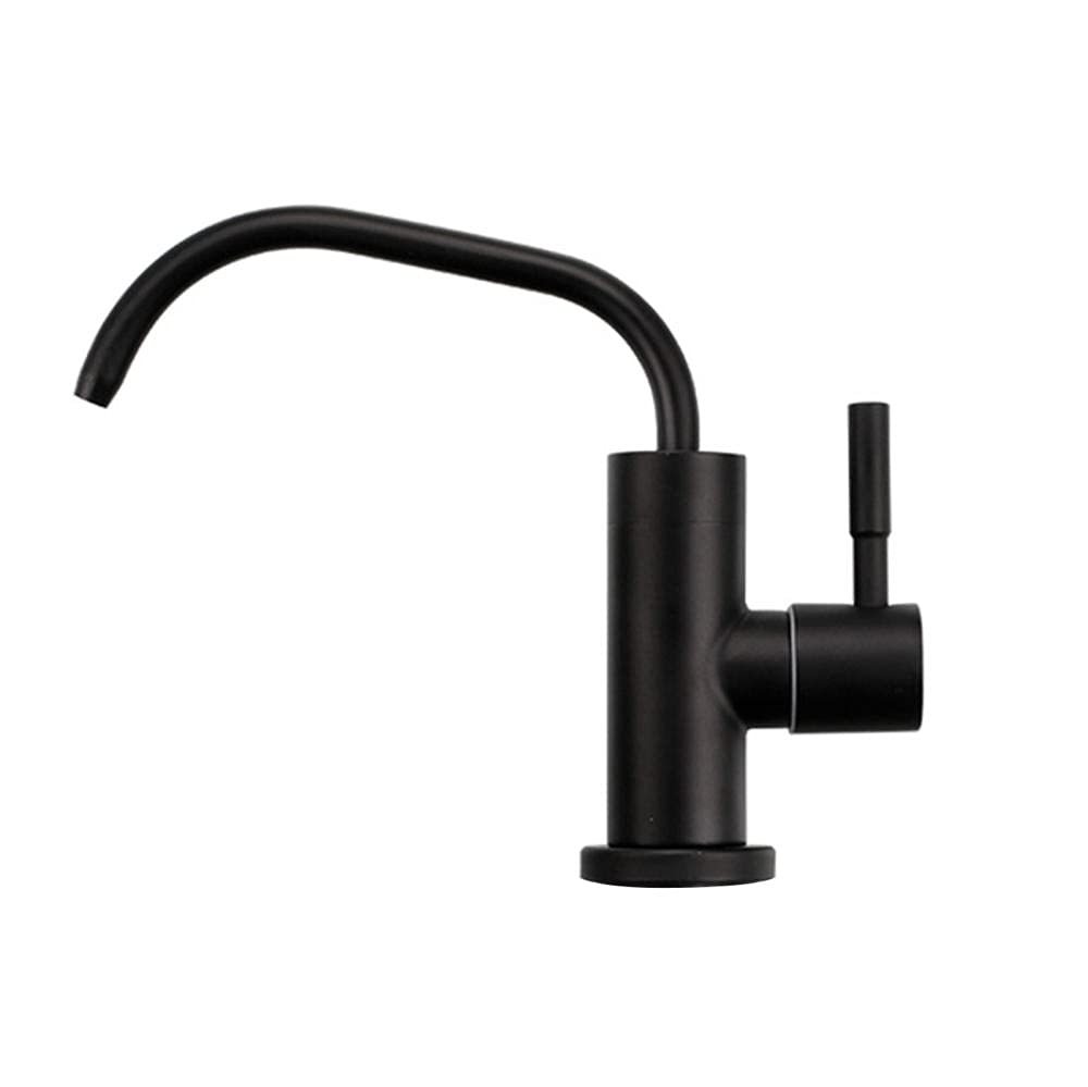 Grifo de Cocina Giratorio de 360° para Sistemas de ósmosis inversa, Grifo con Filtro Negro para Fregadero, Grifo de ósmosis Cocina con diseño Elegante y fácil instalación.