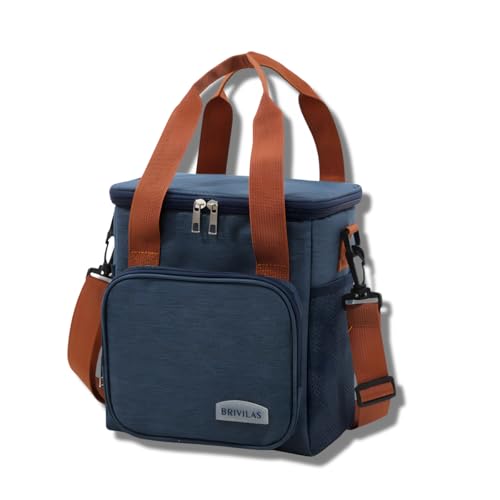 Bolsa Térmica Marmita, com Alça Ajustável, Isolamento, Design Moderno, para Trabalho, Academia e Viagem (Azul)