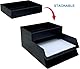 Amazon Basics Rechteckig Kunststoff-Organizer, Zubehörablage, 23.8 x 17 x 5 cm, Schwarz