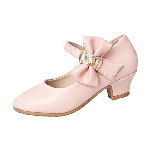 Sandales à nœud paillettes fille talon épais chaussure de fête tout-petits élégante