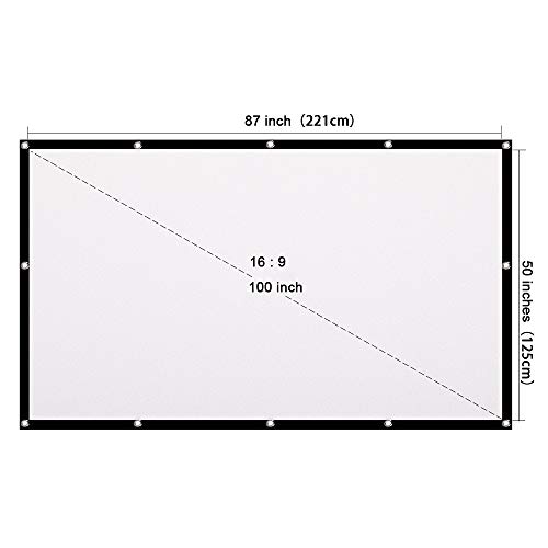 Pantalla portátil para proyector 100 pulgadas 16:9 miniatura 3