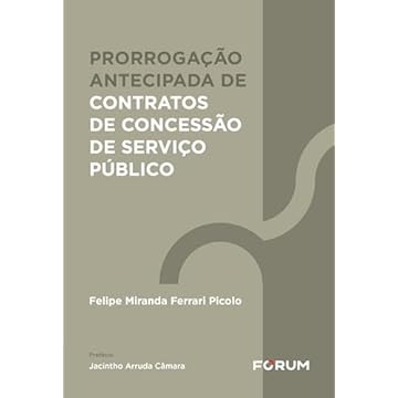 Capa do livro Prorrogação Antecipada de Contratos de Concessão de Serviço Público