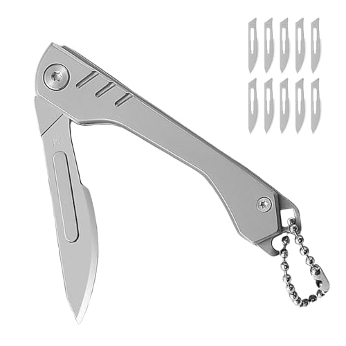 Cortador Escalpelo Plegable,Cortador Plegable De Acero Inoxidable En Forma De Bolígrafo - Equipo Caza Para Taller Senderismo Cocina Hogar Mochilaje Aventura Diaria Garaje Motocicleta Automóvil