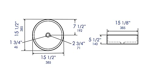 Alfi Brand Abc907-W Bathroom Sink, White #TOP4
