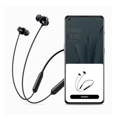 Image of Z2 ANC Bluetooth Neckband Earphones, Booming Black | 12.4mm Bass Drivers, 45dB Active Noise Cancellation, 28H Battery Life, Fast Charging, Lightweight Flexible