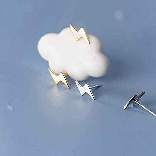 Lightning Bolt Earrings Sterling Silver Flash Stud Earring For Women Men #TOP2