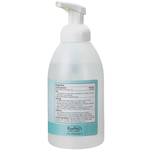 Image of ForPro Alcohol-Free Foaming Instant Hand Sanitizer, 20 Fl Oz - Moisturizing, Dye-Free Formula, Cucumber Mint Bliss Scent
