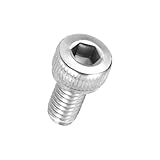 Kozelo 50pcs Tornillos de Cabeza Hexagonal - [M4-0.7 x 8mm] Acero Inoxidable 304 Totalmente Roscado Allen Tornillo para Motor Eléctrico Ventilador Impresión 3D Reparación, Plateado