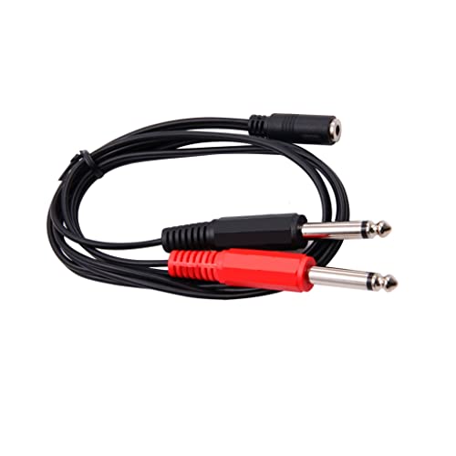 Cable splitter Y 3.5mm a 2x6.35mm Mono para altavoz miniatura 7