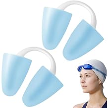 2 Pairs Nose Plugs for Swimming, Waterproof Soft Silicone Swim Nose Plug for Adults Swimmers Surfers Water Sports, Clips
