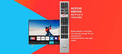 Controle Remoto TV AOC Led Smart 4k - Youtube Netflix