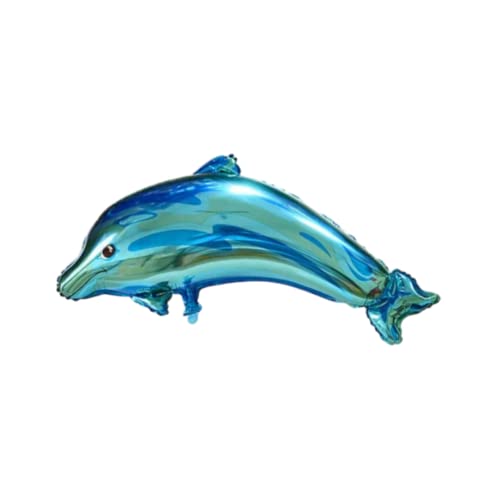 Image of Party Decorz Dolphin Foil Balloon |Dolphin Blue Foil Balloon Big Size (18X33 Inch, 1 pcs) Ocean Animal Theme Birthday /Party Foil Balloon For Children Birthday Party Decoration