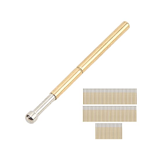 Image of Spring Test Probes, 100Pcs P125-D High Accuracy Round Pogo Pins for PCB Board Testing Contact