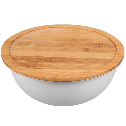 Set de 2 Tazones Mezcladores de Acero Inoxidable 24cm con Tapa miniatura 1