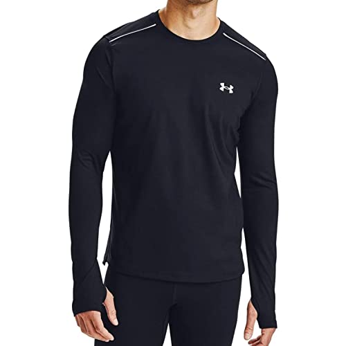 Under Armour Maglia A Manica Lunga Empowered Crew Maglia, Uomo, Black / Black / Reflective (001), XXL