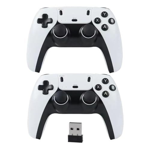 HBPYOLW Compatible con mando inalámbrico de doble jugador PS2/PS5/PC/TV(White Doubles PS5)