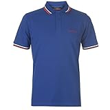 Kragen und Saum mit Spitze. Pierre Cardin Herren Polo-Shirt Kurzarm Kragen Gr. S, Königsblau 1.
