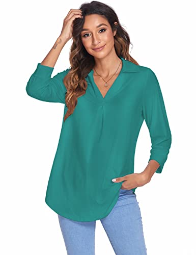 Image of Newchoice Womens 3 /4 Sleeve Shirts Business Casual Tops