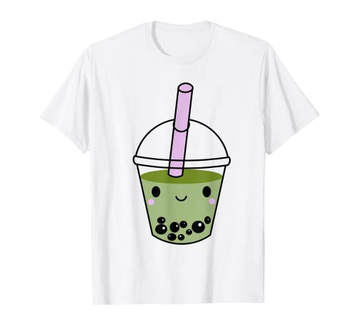 Lindo Kawaii Bubble Tea Tshirt Boba Matcha Tea Lover Gift Camiseta
