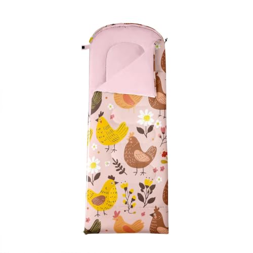 Bolsa de Dormir Feelyou Kids para Camping Niñas y Niños, 3 Estaciones con Saco de Compresión, Portátil para Mochilero miniatura 4