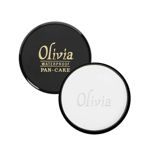 Image of Olivia Pan Cake 100% Waterproof 25g | Full Coverage Makeup Base | Smudge-Proof & Sweat-Resistant | Long-Lasting Velvety Finish | Hides Blemishes | For All Skin Types | White - 20