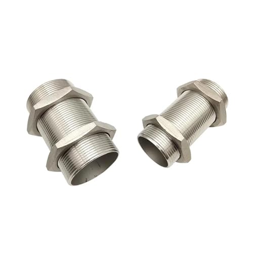 Conector pasamuros 3/8" de rosca corrida completa y longitud extra de 20cm 3