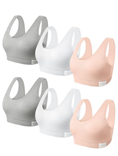 Training Bras for Girls 6-14 Sports Seamless Bra with Removable Padding Bras