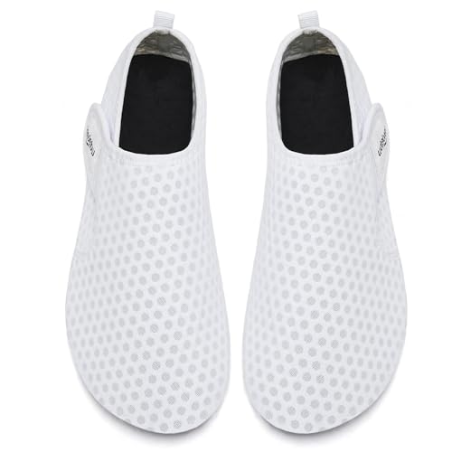 Image of WateLves Water Shoes for Women Men Swim Beach Aqua Socks Quick Dry Barefoot House Slippers Travel Shoes with Adjustable Magic Tape for Pool Diving Boating Yoga Surf
