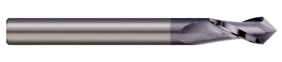 Micro 100 DM-312-2120X Drill/End Mill, 120° Point Angle, 5/16" Cutter Dia, .813" LOC, 2 Fl, 5/16" Shank Dia, 2-1/2" OAL, AlTiN