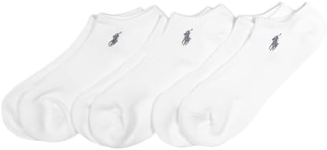 Polo Ralph Lauren Men's Tech Athletic Low Cut Sport Cushioned Arch Support Socks (3-Pack)