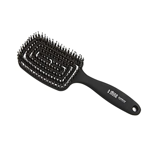 Ibiza Hair Professional Detangling Brush With Boar/Nylon Ball Tip Bristles (Contour Vent), Geometrical Design Contours To The Shape Of The Head For Damage Free Detangling, Waterproof, Heat Resistant #TOP3