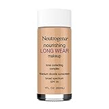 Neutrogena Nourishing Long Wear Liquid Face Makeup Foundation with SPF 20 Sunscreen, Tone-Evening and Texture-Improving, Antioxidants, Soy, and Vitamins A, C and E, 115 Cocoa, 1 fl. oz (Pack of 2)