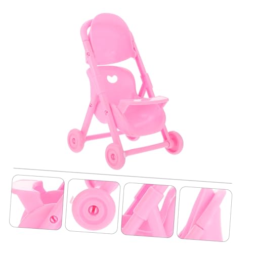 UPKOCH 4 Stück Teiliges Puppenwagen aus Robustem Abs Kunststoff Dekorativer Mini Buggy in Rollenspielzubehör für Mädchen Kreativität und Hand Auge Koordination – Bild 8