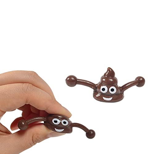 PASUKIT Smile Poop Slingshot Toy 5 Slings 20 Poops Mini Rubber