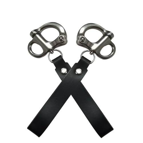 Beigaoxu Quick Release Shackle, Multi-Purpose Shackle, high Load-Bearing Rigging, Spring Type, Suitable for SCBA mask Sailing Rigging, Marine Grade 316 Stainless Steel Shackle, Set of 2 Pieces