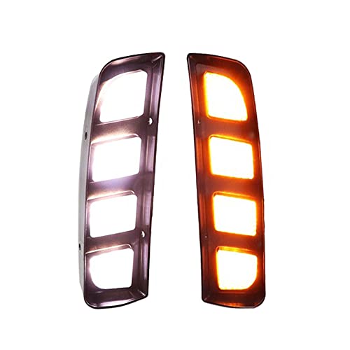 Riloer Flowing Sequential Amber Turning Signal Lamps, LED Car DRL Daytime Running Light, Compatible with Honda Civic 2016-2020, Waterproof Ambber Blue Driving Light, White & Yellow