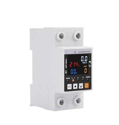 Disyuntor de fuga 63A con protector de voltaje alto y bajo para carril DIN